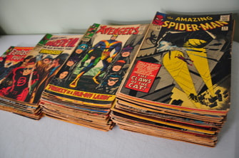 We buy vintage comic books.